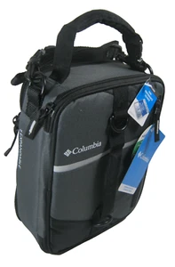 COLUMBIA Gray Black Expandable Lunch Bag Thermal/ Insulated w/ 1 Ice Wall - Picture 1 of 7