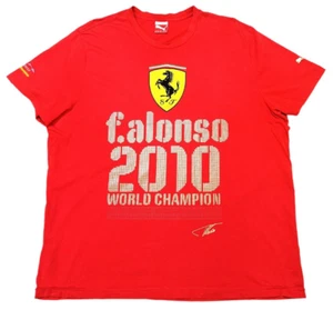 Puma x Ferrari T-Shirt Fernando Alonso 2010 World Champion Formula1 size XXL - Picture 1 of 12