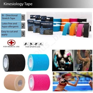 KINESIOLOGIE TAPE MIX MUSKELUNTERSTÜTZUNG SPORT PHYSIO VERLETZUNG KT ELASTISCHE ZERRROLLE - Bild 1 von 18