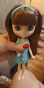 Muñeca Middie Blyth de 8" con cara mate camello pelo largo muñeca gesto manual regalo - Imagen 1 de 7