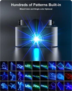 3D Animation Effect RGB Full Color Laser Light DJ Stage Effect Party Bar Lights - Picture 1 of 14
