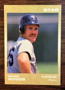 Star Company Wade Boggs 1988 edición limitada tarjeta promocional Platinum 200 impresa - Imagen 1 de 1