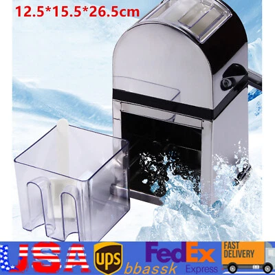 Máquina de afeitar trituradora de hielo de acero inoxidable máquina de hielo triturada duradera fácil de limpiar Foto 1 de 4