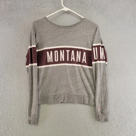 Montana Grizzlies Sweater Womens S Small Gray Pullover Sweatshirt Casual Cover