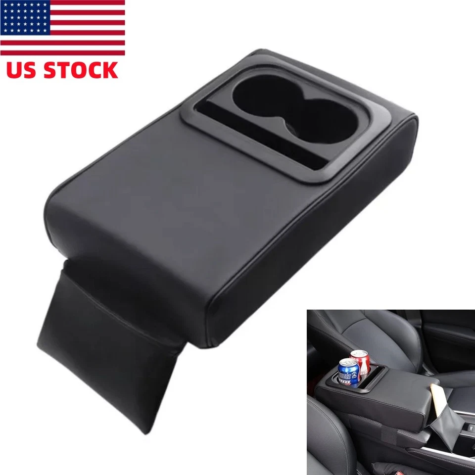 Almohada reposabrazos universal para consola central para automóvil con soporte para taza Foto 1 de 4