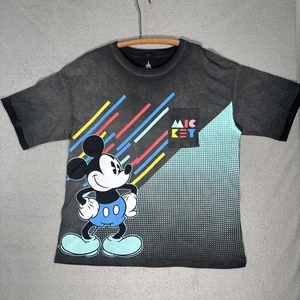 Disney Parks T Shirt Men’s Size L Mickey Grey Wash 80's Retro Inspired Merch - Picture 1 of 13