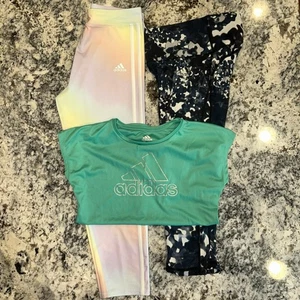 Adidas Girls Pants Shirt Lot, Size women XS Girl 10/12 16 - Picture 1 of 8