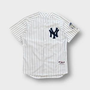 Vtg 2008 Majestic Derek Jeter Yankees Pinstripe Baseball Jersey Stadium Patch 54 - Picture 1 of 12