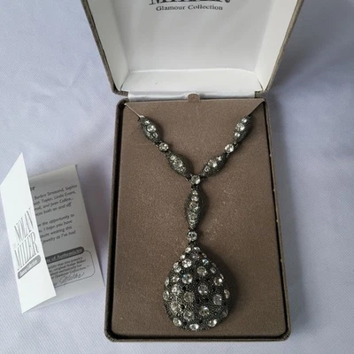 Collar Colgante Gota Nolan Miller Glamour Dbl Strand ¡Pieza Distintiva Brillante! Foto 1 de 4