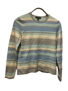 Lands End Kaschmir Pullover Damen Medium gestreift Preppy Classic - Bild 1 von 8