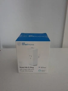 Laser SmartHome Smart Wi-Fi Plug Dual USB Power Monitoring work Hey Google Alexa - Picture 1 of 6