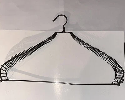 ANTIQUE HEAVY METAL CLOTHES/COAT HANGER ~ Twisted Wire Coil - Image 1 of 4