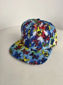 The Grateful Dead Trucker Hat All Over Print Rainbow Dancing Bears Free Shipping - Picture 1 of 3