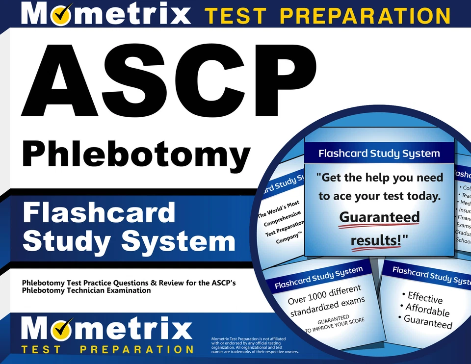 ASCP Phlebotomy Exam Flashcard Study System Foto 1 de 1