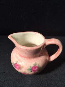 LANDCASTERS CREAMER WITH PINK ROSES HANLEY ENGLAND MINIATURE 2 3/8' TALL - Picture 1 of 9