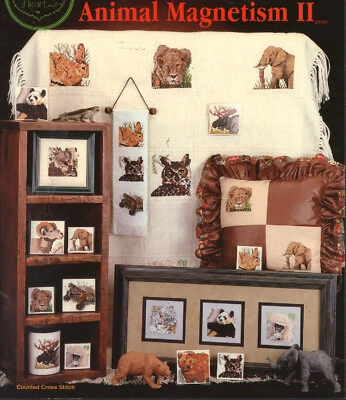 Animal Magnetism II Cross My Heart Cross Stitch Pattern Book CSB-158 - Image 1 of 2