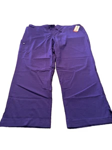 Greys Anatomy Scrub Pants Women 4XL Purple 5-Pocket Cargo #2208X - Picture 1 of 14