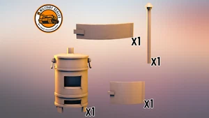 Freestanding wood stove 1:87 - Zdjęcie 1 z 2