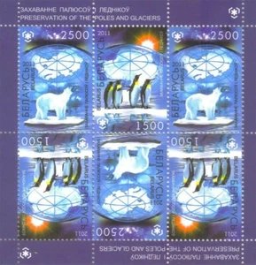 2011 Belarus Polar Region Preservation Fauna  Full set in 3 sheets (18 stamps) - Picture 1 of 3