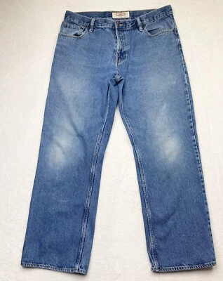 Pantalones de mezclilla Big Mac Workwear para hombre 36x30 azules medidas 32x28 holgados sueltos descoloridos vintage Foto 1 de 4