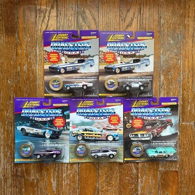 1/64 JOHNNY LIGHTNING 1995 Dragsters EE. UU. MCCULLOCH Coche Divertido con Moneda Lote de 5 Foto 1 de 4