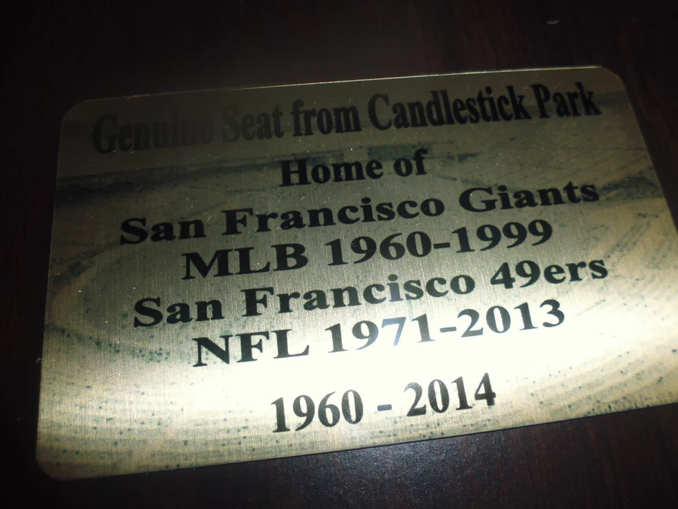   CANDELABRO PARQUE ASIENTO ESTADIO PLACA HOGAR DE NINERS, GIGANTES Foto 1 de 1