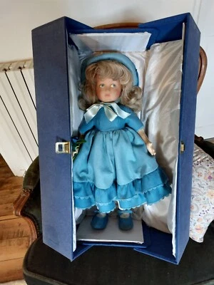 Ancienne Poupee feutrine Lenci dans son coffret 48 Cm No Raynal Nicette  - Photo 1/4
