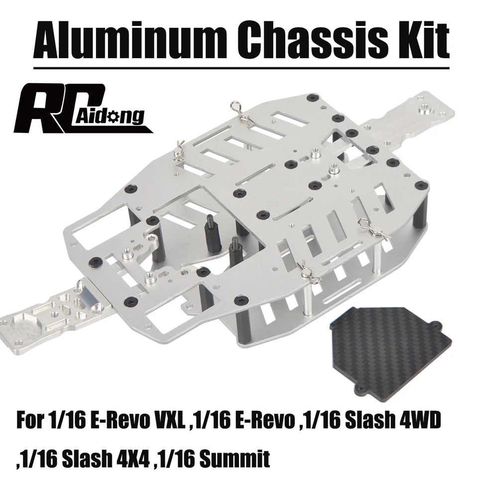 Aluminium Chassis Kit for 1/16 Traxxas E-Revo VXL/Slash 4X4/Summit 4WD Upgrades - Image 1 of 4