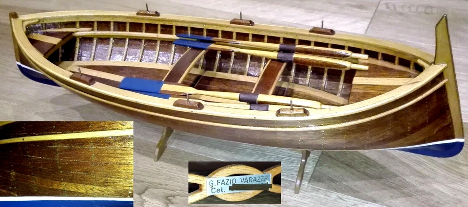 MODELLO GOZZO LEGNO FATTO MANO FASCIAME CHIODATO NO INCOLLATO G. FAZIO VARAZZE - Immagine 1 di 1