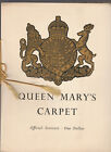 Tapis Queen Mary's : Guide souvenir officiel de cette œuvre d'art royale, années 1940