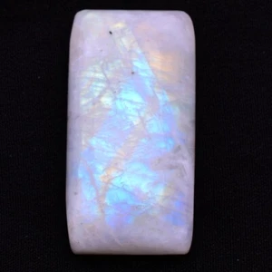 70.00 Cts Natural Rainbow Moonstone 40mm*20mm Cushion Cabochon Loose Gemstones - Picture 1 of 4
