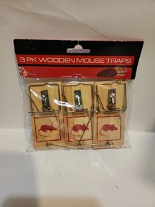 3 Pack Wooden Mouse Traps Regent Products G09130 1712-6973 - Picture 1 of 3