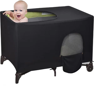 Crib Tent Cover Stretchy Blackout Tent for Pack N Play, Breathable Baby Netting - Picture 1 of 12