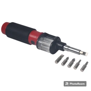 King Auto-Loading Screwdriver-6 Bits-Rotating Chamber-Magnetic Tips - Picture 1 of 2