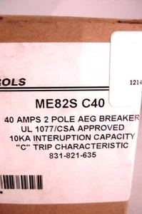 NEW EE CONTROLS ME82S C40 AEG BREAKER - Picture 1 of 1