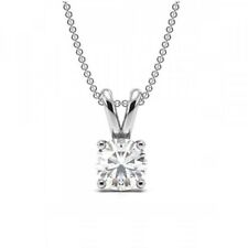 1/2ct I1/HI Natural Diamond 9K White Gold Solitaire Diamond Pendant Necklace
