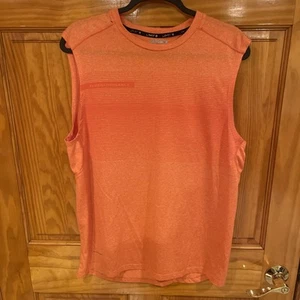 LAYER 8 Men's Size Large Athletic Regular Fit Breathable Orange Tank Top - Picture 1 of 6
