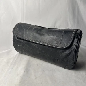 Vintage Motorrad Ledertasche schwarz Biker Lenkertasche - Bild 1 von 5