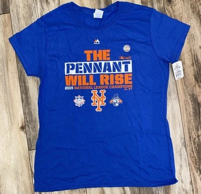 New York Mets 2015 Campeones Nacionales The Bannant Rise Mujer’s Grande Majestuoso Foto 1 de 4