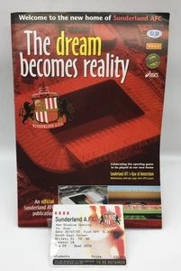 RARE Sunderland v Ajax 30/7/97 Programme + Ticket FIRST GAME AT STADIUM OF LIGHT - Picture 1 of 4