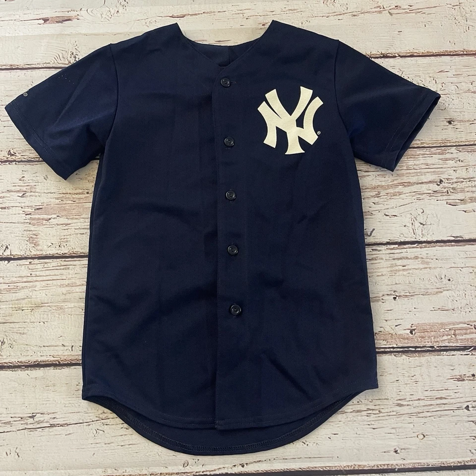 复古纽约洋基队雄伟球衣男孩尺寸 M 美国制造 MLB — 第 1/4 张图片
