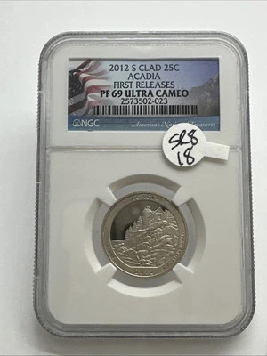 2012 S Acadia N.P.  Quarter First Releases 25c NGC PF69UC SR8-18 - Image 1 of 4