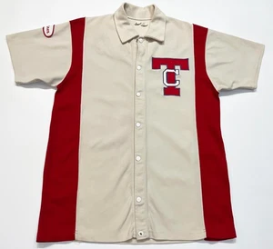 Vintage Powers Temple Warm Up Snap Button Jersey Sz 42 USA Stitched - Picture 1 of 13