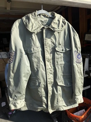 Vintage 1957 USAF Air Force SH 509 Single Breasted Sage Green Jacket Mens M Reg - Image 1 of 4