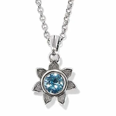 Nuevo con etiquetas Collar Colgante Brighton Everbloom Girasol Plata y Cristal Azul $68 Foto 1 de 3