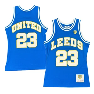 Leeds United Men's Jersey Mitchell & Ness Basketball Top - New - Picture 1 of 3