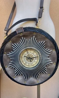 Magic Bag Handtasche Uhr rund Reifenfinish Umhängetasche  - Bild 1 von 4