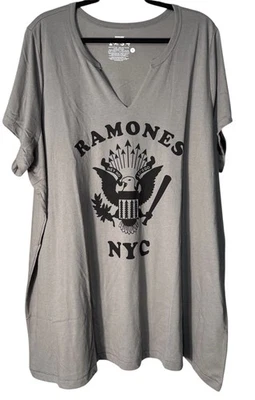 NEW Torrid 3 3X THE RAMONES Band Tee T Shirt Notch V Women’s Plus Sz 22-24 Punk - Image 1 of 4