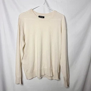 Women's NAADAM Cream Cashmere Crew Neck Lightweight Sweater L - Picture 1 of 4