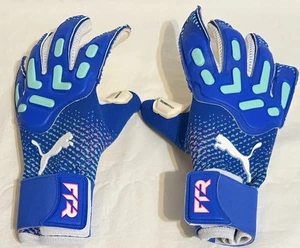 Puma Goalkeeper Gloves Future Pro Hybrid Blue Sunset Glow 041924-04 Youth Sz: 7 - Picture 1 of 6